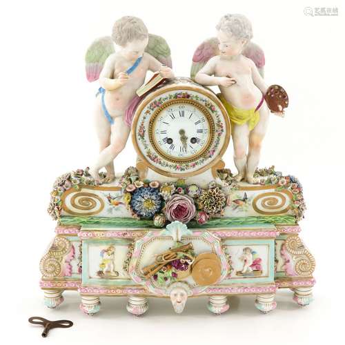 A 19th Century Porcelain Pendule