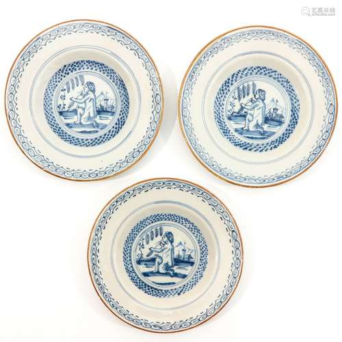 A Collection of Pottery Plates