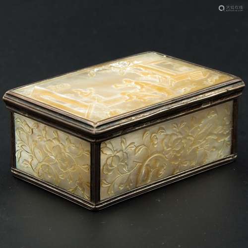 An 18th Century Silver and Mother of Pearl Snuff Box