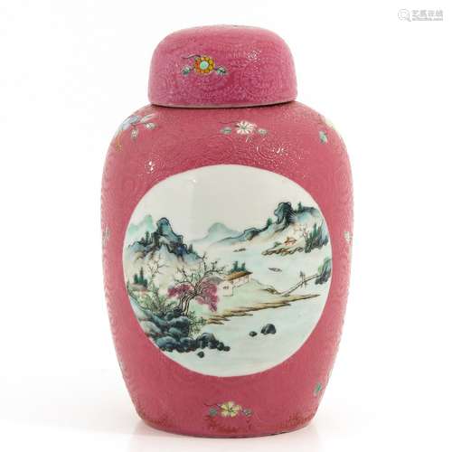 A Famille Rose Ginger Jar