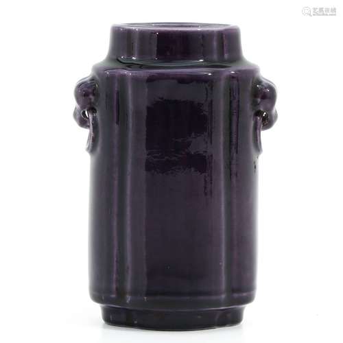 A Purple Glaze Vase