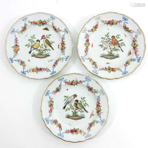 A Lot of 3 18th Century Meissen Plates