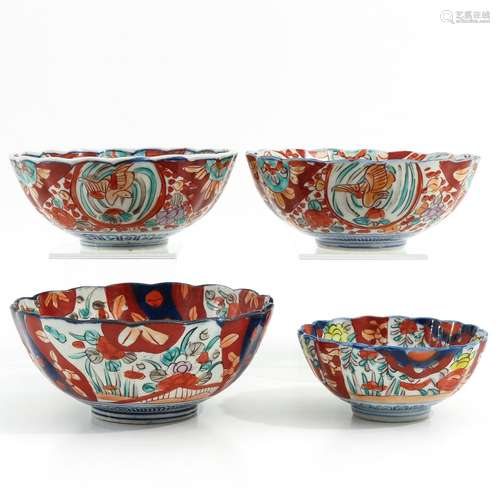 A Collection of 4 Imari Bowls