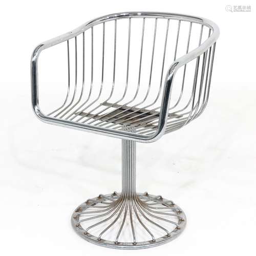 A 1960 Chrome Swivel Chair