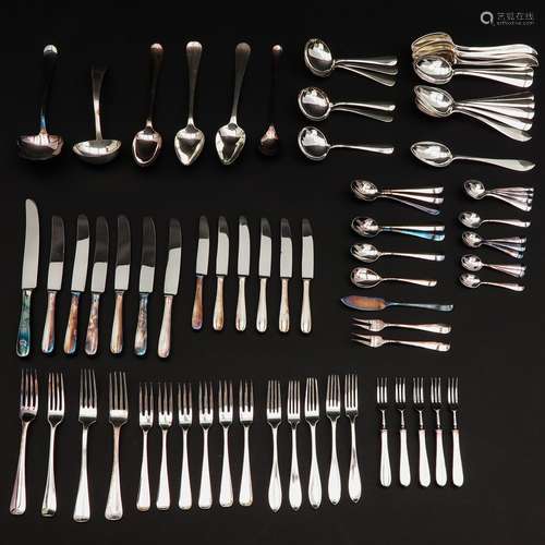 A Collection of Dutch Silver Cutlery