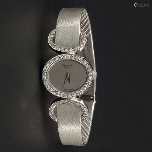 A Ladies 18KG Diamond Chopard Watch