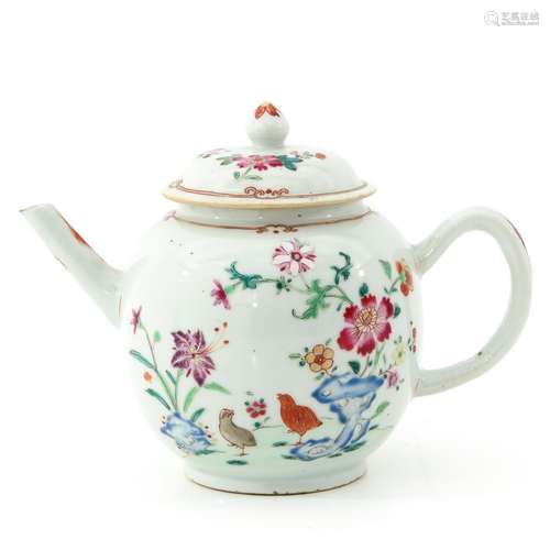 A famille rose teapot