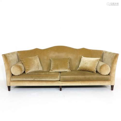 A Large Upholstered Velvet Sofa