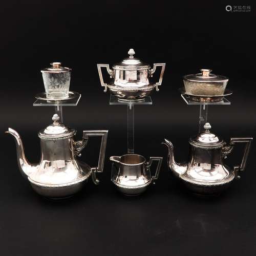 A 6 Piece Silver Plate Service