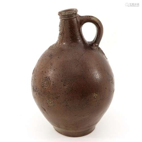 A 17th Century Frechen Jug or Baardmankruik