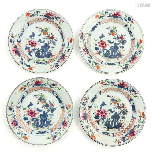 A Series of 4 Polychrome Decor Plates