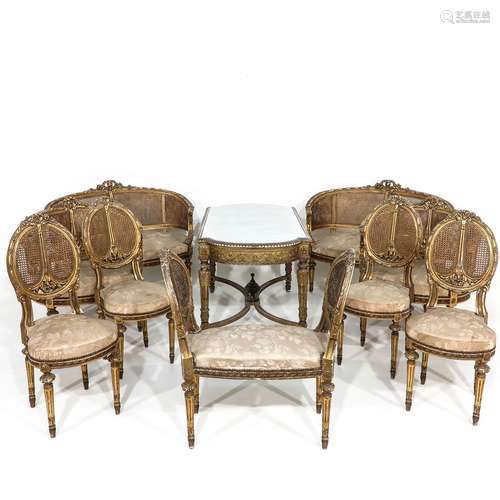 A Louis XIV Style Parlor Set