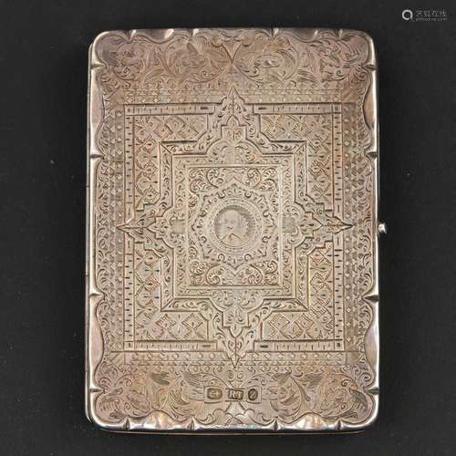 An English Silver Card Case