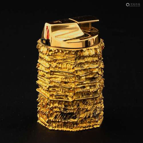 A Gold Gilt and Silver Table Lighter