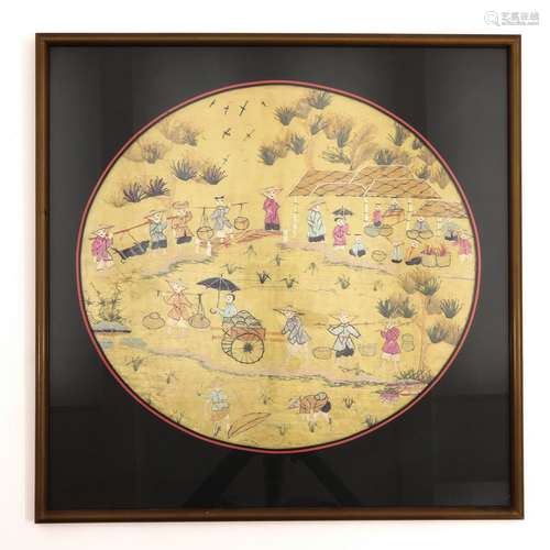 A Framed Chinese Textile