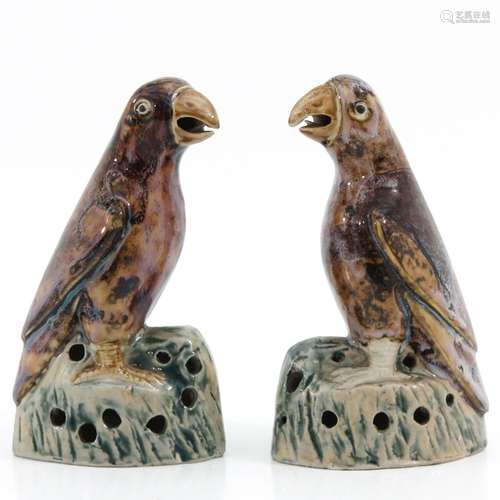 A Pair of Bird Sculptures