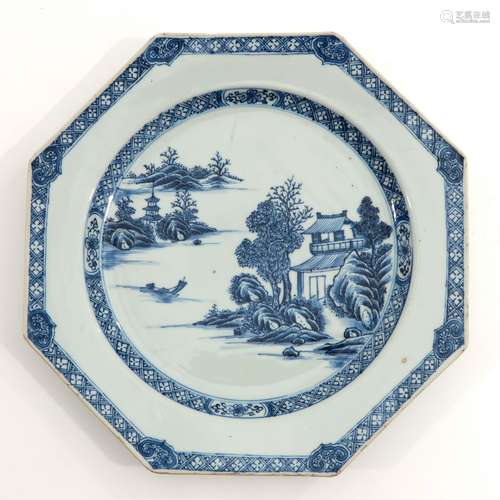 A Blue and White Platter