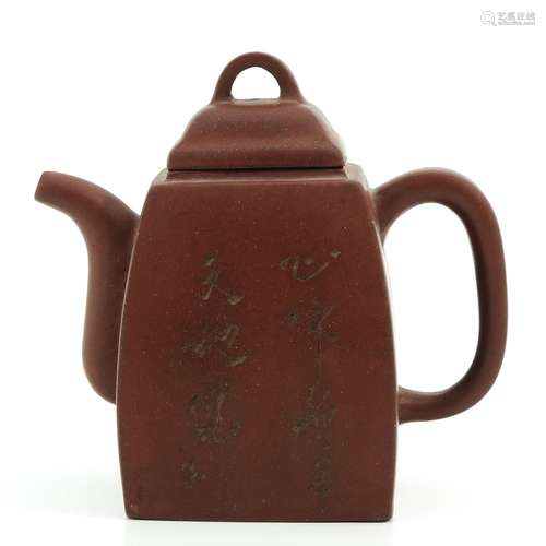 A Yixing teapot