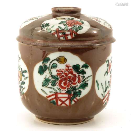 A Batavianware Jar with Cover