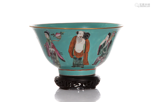 CHINESE EIGHT IMMORTALS PORCELAIN BOWL