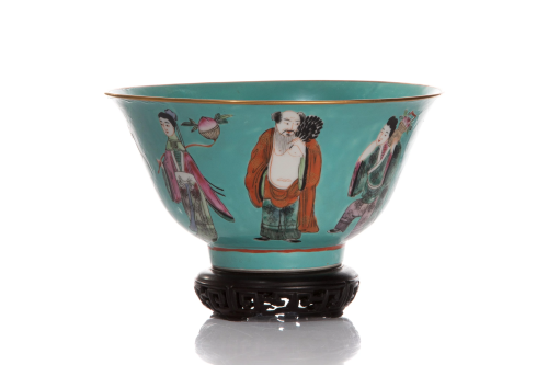 CHINESE EIGHT IMMORTALS PORCELAIN BOWL