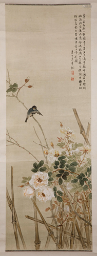 YE SHAOBING (1896-1968), BIRD AND FLOWERS