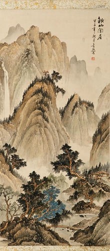 XIN SHI (1942-1999), DWELLING IN AUTUMN MOUNTAIN