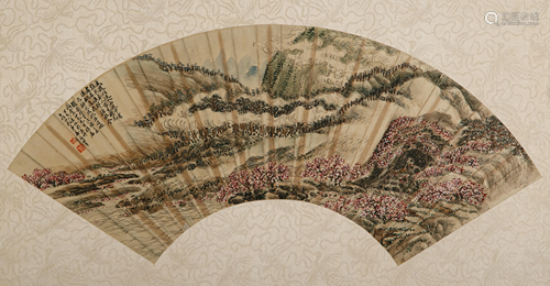 JIANG YUN (1847-1919), PEACH BLOSSOM SPRING FAN