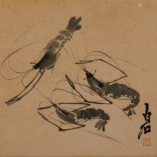 CRAYFISH INK PAINTING IN THE MANNER OF QI BAISHI