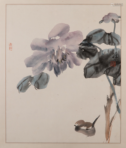 XU YUANSHAO (B.1944), BIRD AND FLOWERS