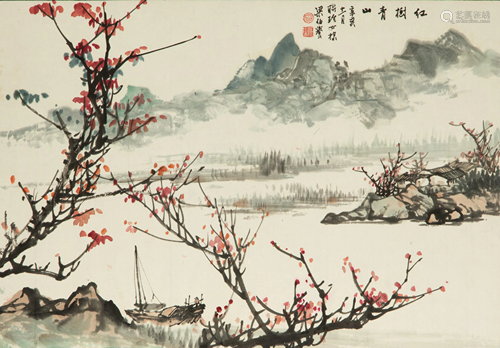 LIANG BOYU (1903-1978), MOUNTAIN & RIVER LANDSCAPE