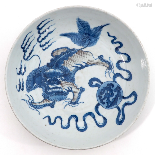 A Blue and White Plate