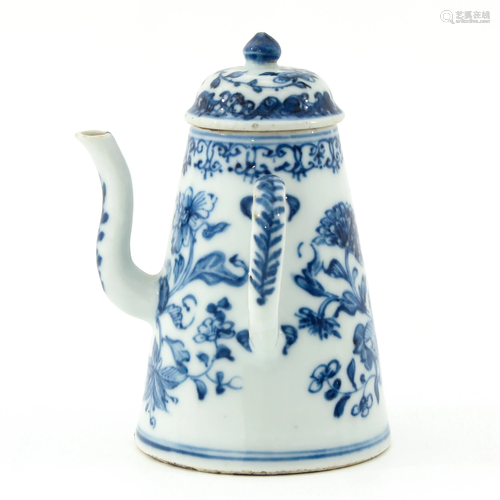 A Blue and White Chocolate Pot