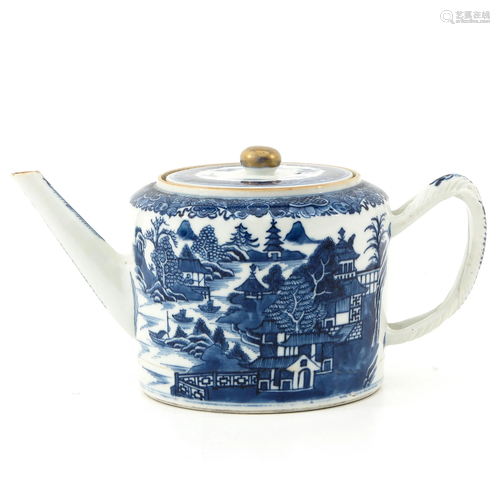 A Blue and White Teapot