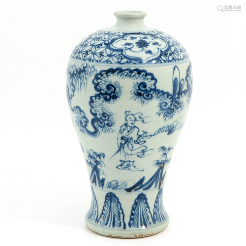 A Blue and White Meiping Vase