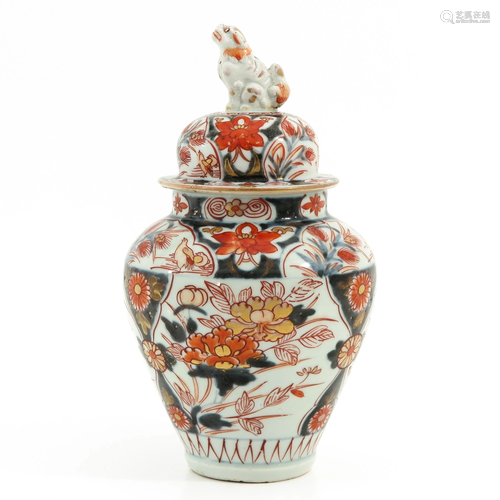 An Imari Vase with Cover