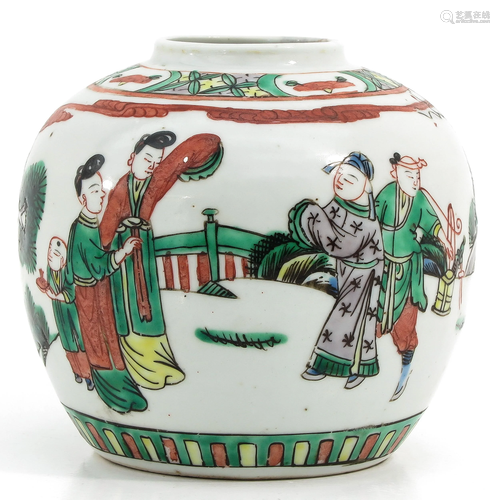 A Wucai Decor Ginger Jar