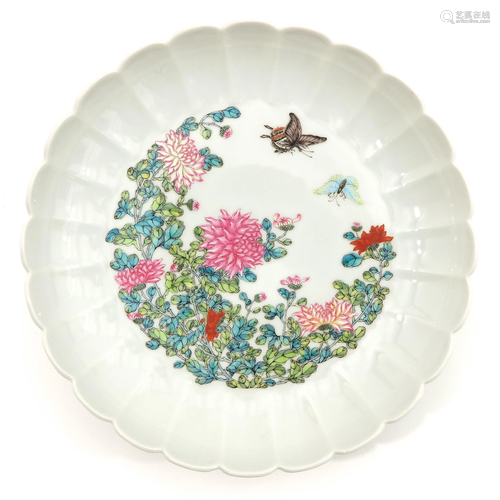 A Famille Rose Plate