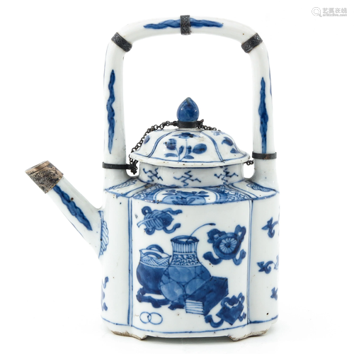 A Blue and White Teapot