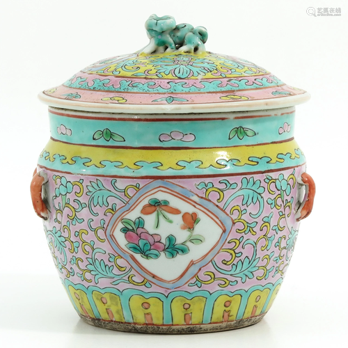 A Famille Rose Jar with Cover