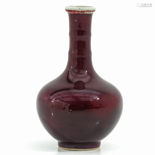 A Sang de Boeuf Decor Vase