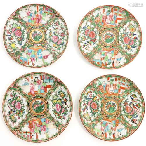 A Collection of 4 Cantonese Plates