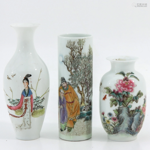 A Lot of 3 Republic Style Vases