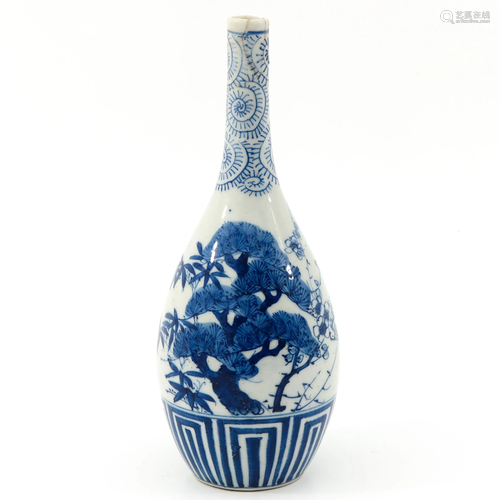 A Blue and White Bottle Vase