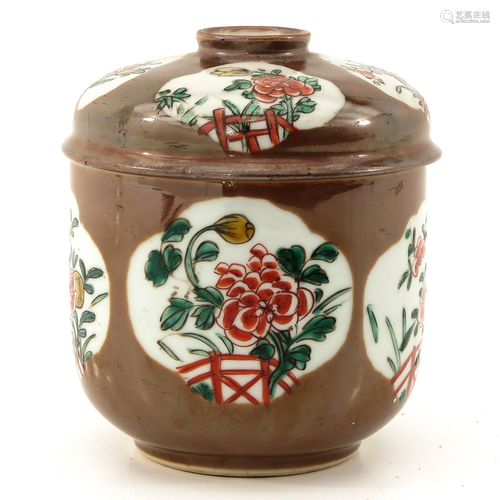 A Batavianware Jar with Cover