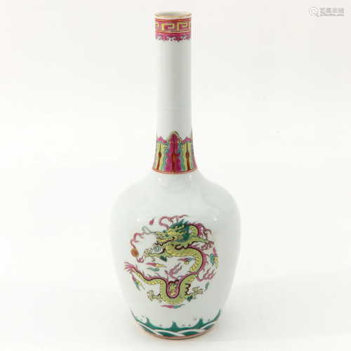 A Famille Rose Bottle Vase