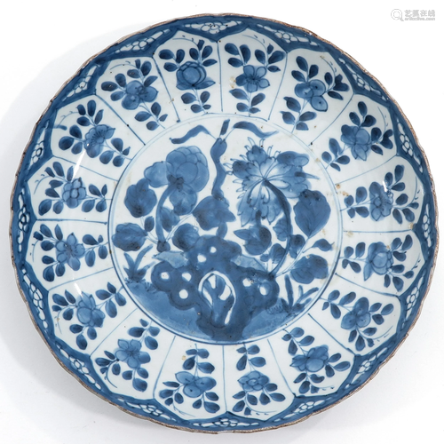 A Blue and White Plate