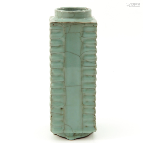 A Celadon Kong Vase