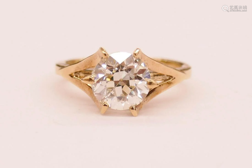 Lady's 2.46ct Diamond Solitaire 14k Ring