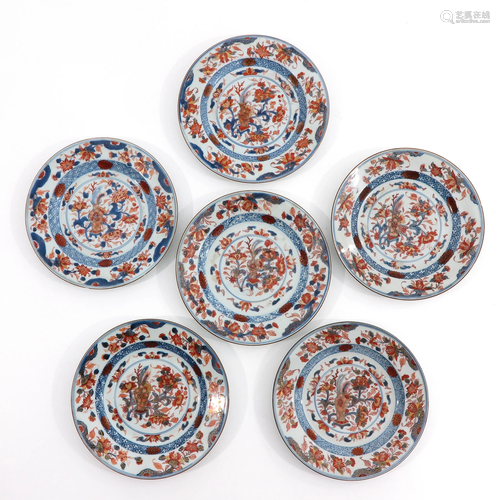 A Series of 6 Imari Plates